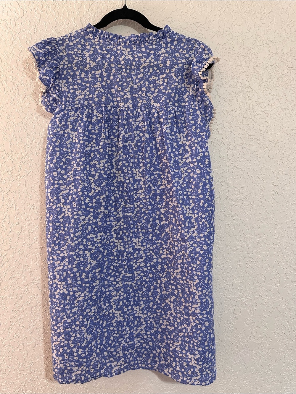 THML Blue Floral Embroidered Yoke Mini Dress - Picture 3 of 6
